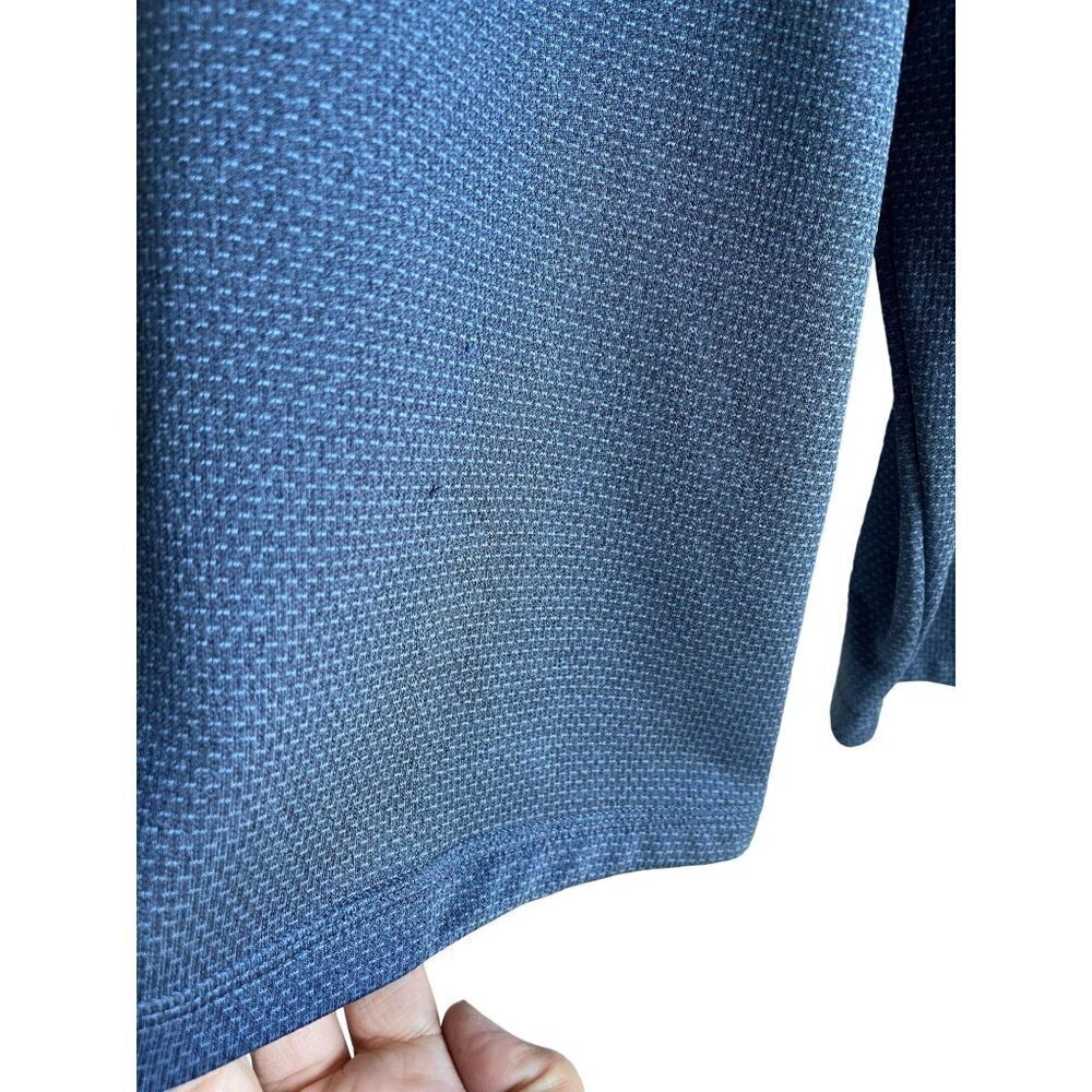 Ben Hogan Golf Size Large Blue Black Performance 1/4 Zip Pullover Fleece Jacket - Picture 6 of 8